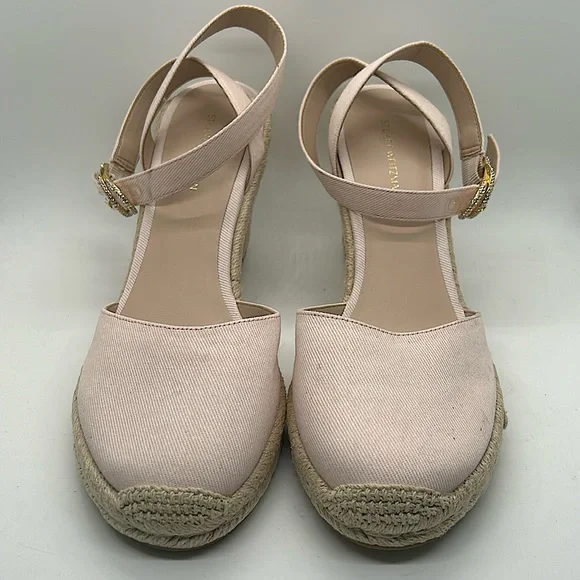 Stuart Weitzman Light Pink Ankle Strap Wedge Heel Sandals Shoes **Sz 39.5/US 9** - Picture 2 of 11